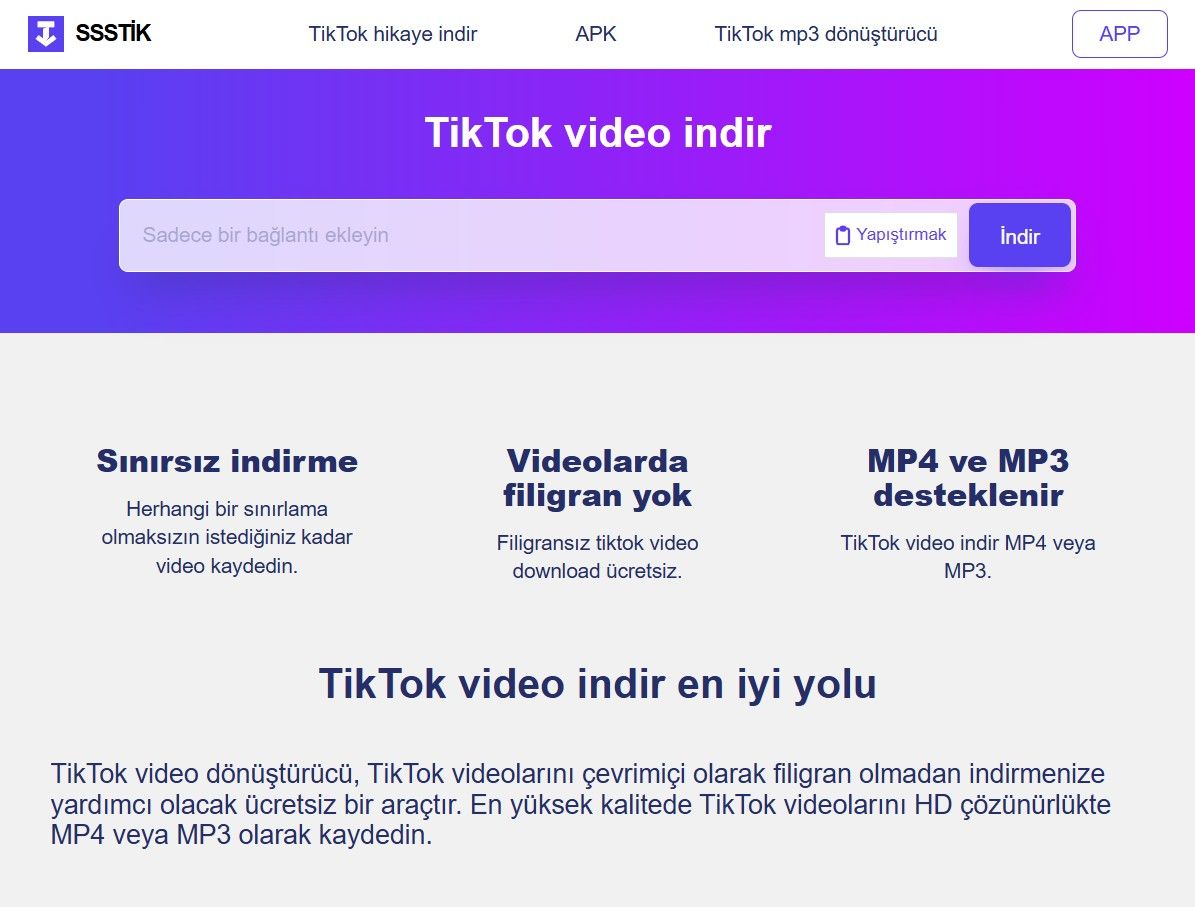 tiktok video indirici